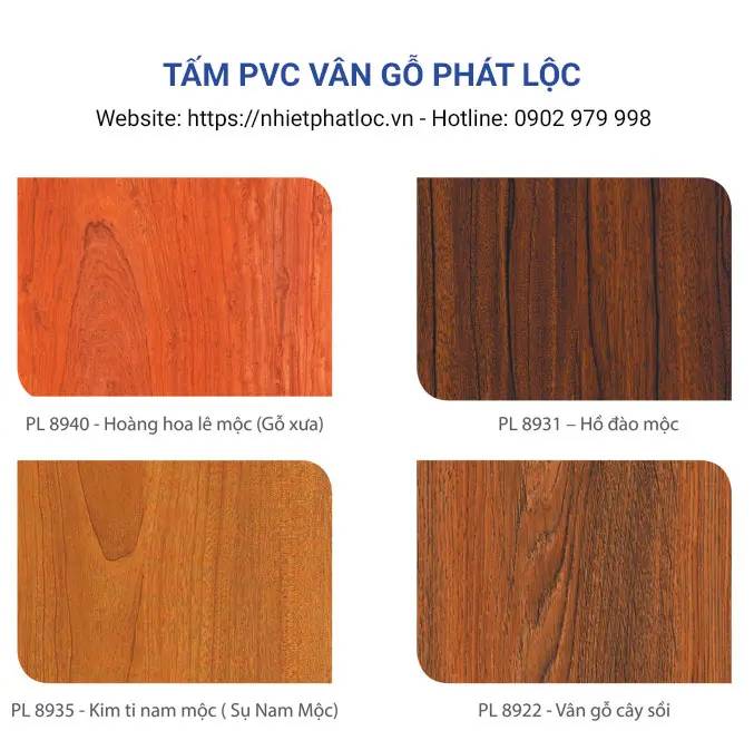 Bảng giá tấm PVC vân gỗ Phát Lộc (Cập nhật tháng 11/2025)