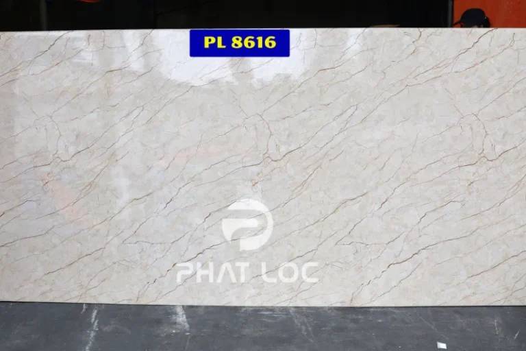 Mẫu PL-8616 – Vân đá trắng vân mây: Thanh lịch, tối giản