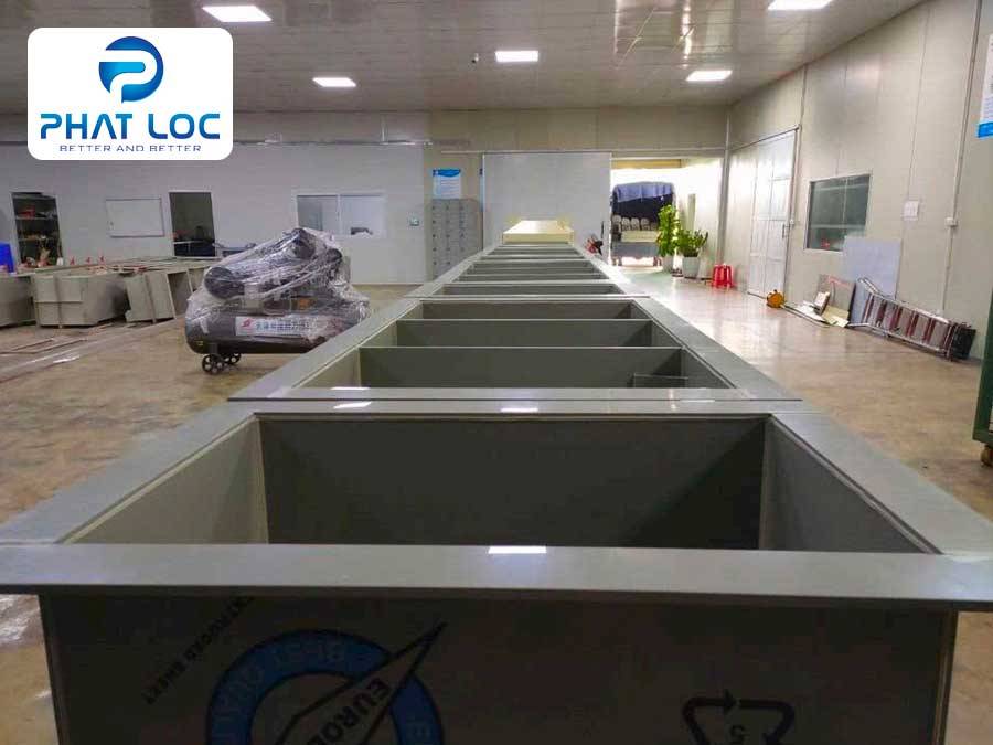 Quy trình tư vấn – sản xuất – bàn giao tấm Nhựa PVC làm bồn chứa hóa chất tại Phát Lộc